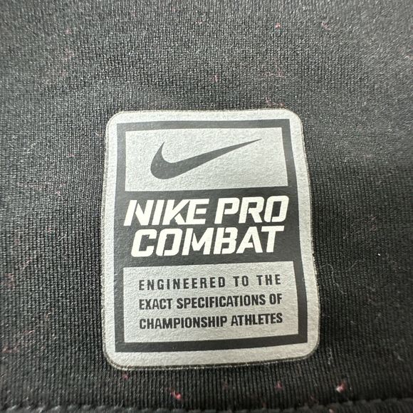 Nike Pro Combat Hyperwarm DriFit Fitted Men's L Black Shirt Long Sleeve - Picture 4 of 11